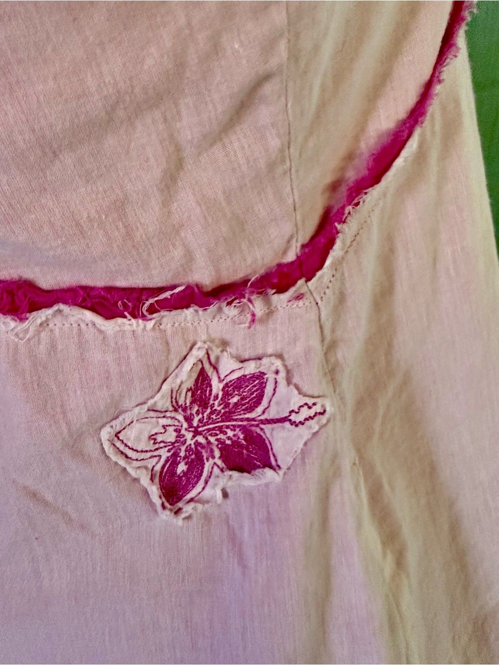 SOLD!! O'Neill Tank Top L Pink Embroidery Patches Floral Boho Halter Beachy L - Picture 10 of 12